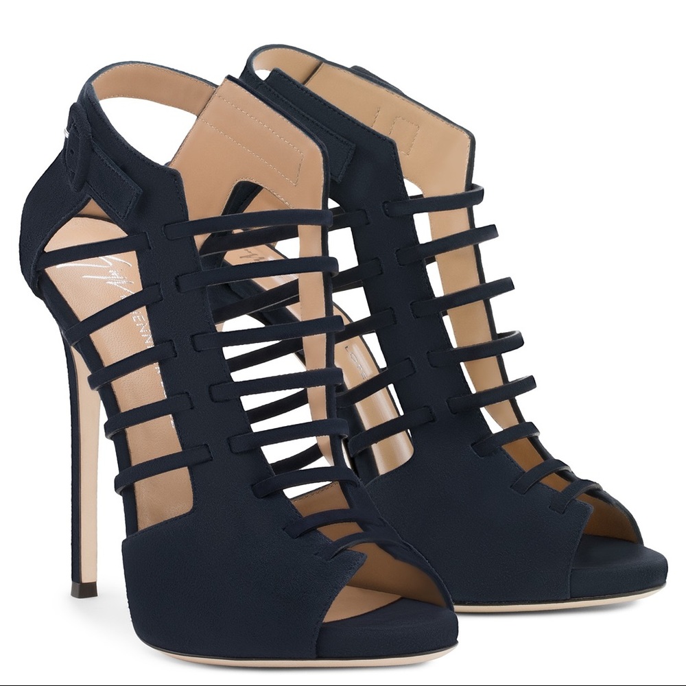 giuseppe zanotti • NEW • navy cage heels - Picture 6 of 13